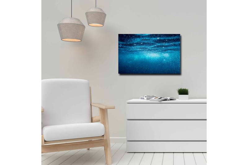 Canvastavla - Djupblå havsvatten med ljusreflexer - Mörkblå / Turkos - Inredning & dekor - Tavlor & konst - Canvastavla