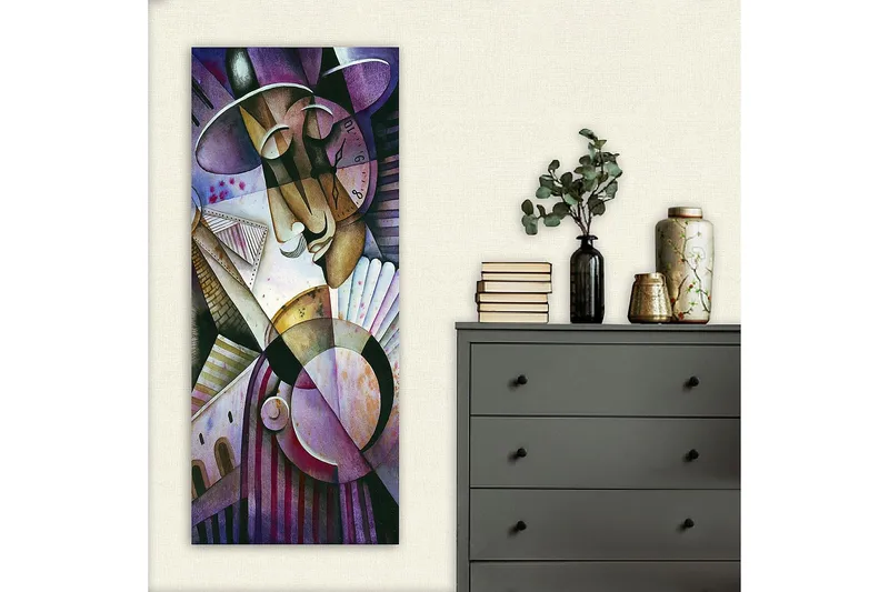 Canvastavla DKY Abstract & Fractals Flerfärgad - 50x120 cm - Inredning & dekor - Tavlor & konst - Canvastavla