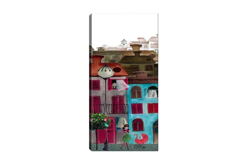 Canvastavla DKY Cities & Countries Flerfärgad, 50x120 cm