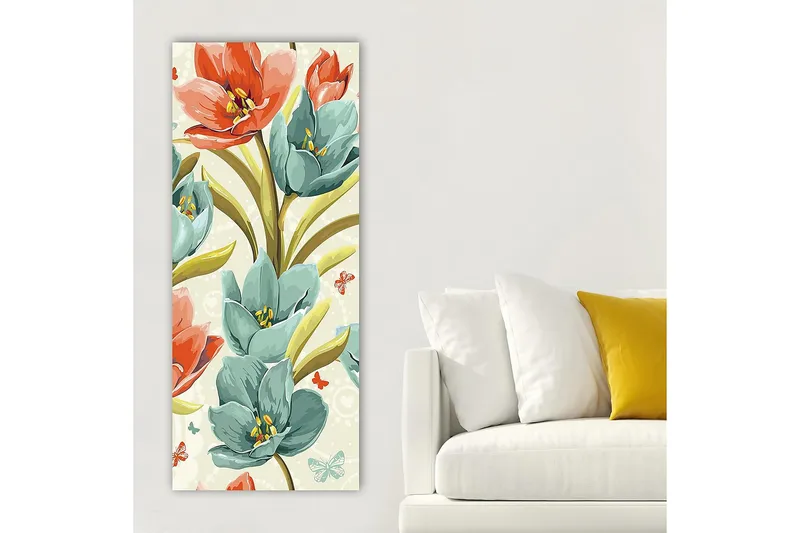 Canvastavla DKY Floral & Botanical Flerfärgad - 50x120 cm - Inredning & dekor - Tavlor & konst - Canvastavla