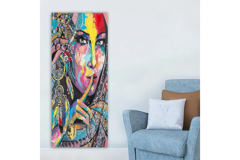 Canvastavla DKY People Flerfärgad - 50x120 cm - Inredning & dekor - Tavlor & konst - Canvastavla