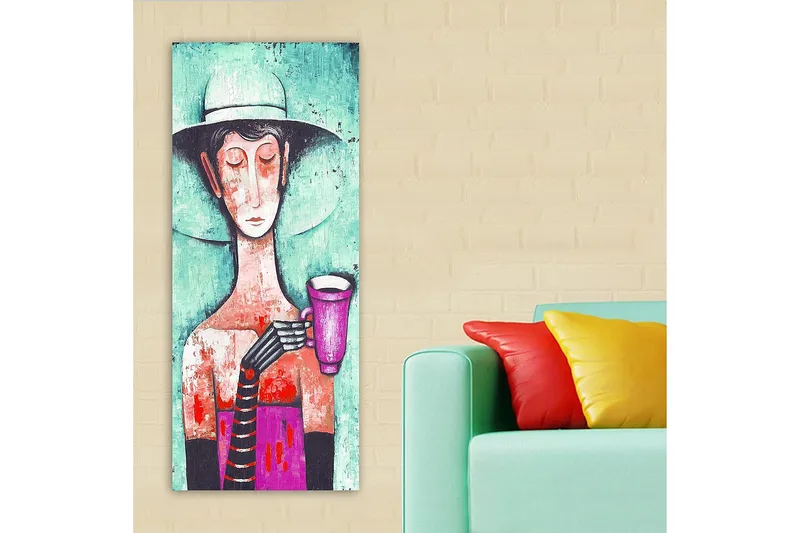 Canvastavla DKY People Flerfärgad - 50x120 cm - Inredning & dekor - Tavlor & konst - Canvastavla