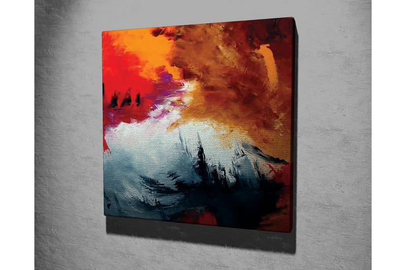 Canvastavla - Dynamisk abstrakt komposition med starka färger - Röd / Svart / Orange - Inredning & dekor - Tavlor & konst - Canvastavla