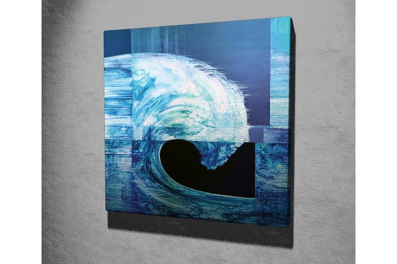 Canvastavla - Dynamisk våg i olika nyanser av blått - Mörkblå / Ljusblå / Turkos - Inredning & dekor - Tavlor & konst - Canvastavla