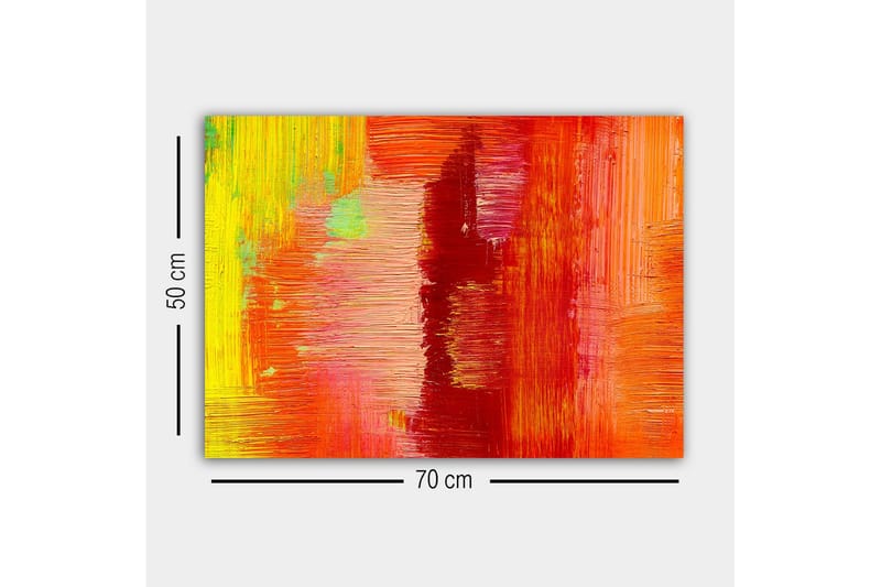 Canvastavla - Färgglad abstrakt komposition med inslag av röd och orange - Röd / Orange / Gul - Inredning & dekor - Tavlor & konst - Canvastavla