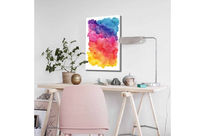 Canvastavla - Färgglad abstrakt komposition med mjuka övergångar - Lila / Rosa / Gul - Inredning & dekor - Tavlor & konst - Canvastavla