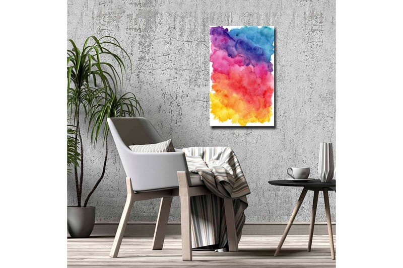 Canvastavla - Färgglad abstrakt komposition med mjuka övergångar - Lila / Rosa / Gul - Inredning & dekor - Tavlor & konst - Canvastavla