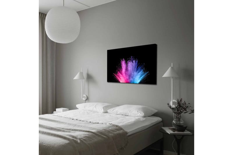 Canvastavla - Färgglad explosion av pulverfärg - Rosa / Blå / Lila - Inredning & dekor - Tavlor & konst - Canvastavla