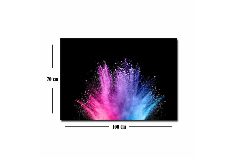 Canvastavla - Färgglad explosion av pulverfärg - Rosa / Blå / Lila - Inredning & dekor - Tavlor & konst - Canvastavla