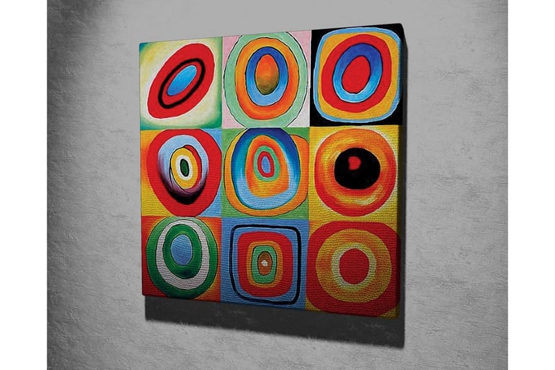 Canvastavla - Färgglad komposition av cirklar i olika storlekar och färger - Röd / Blå / Grön - Inredning & dekor - Tavlor & konst - Canvastavla