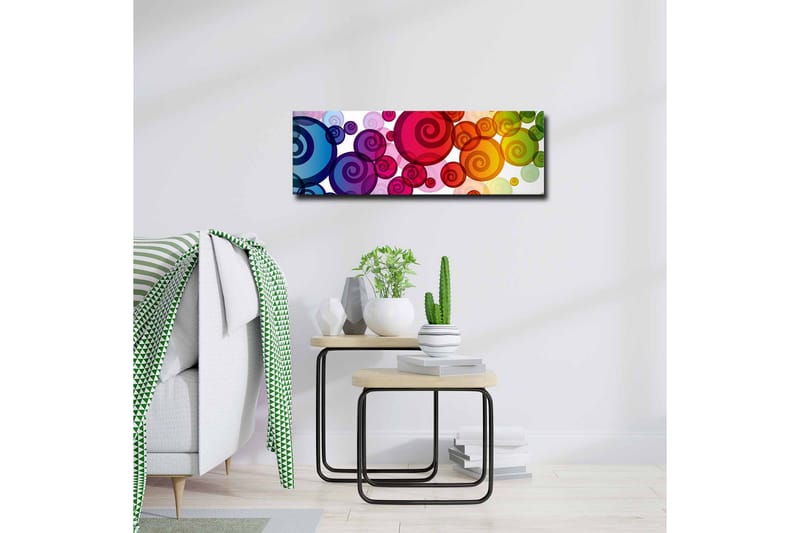 Canvastavla - Färgglada spiraler i olika storlekar - Röd / Grön / Blå - Inredning & dekor - Tavlor & konst - Canvastavla