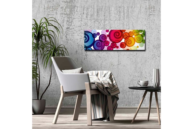 Canvastavla - Färgglada spiraler i olika storlekar - Röd / Grön / Blå - Inredning & dekor - Tavlor & konst - Canvastavla