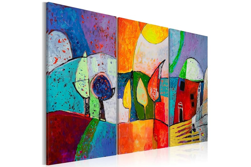CANVASTAVLA Färgglatt landskap  120x80 cm - Artgeist sp. z o. o. - Inredning & dekor - Tavlor & konst - Canvastavla