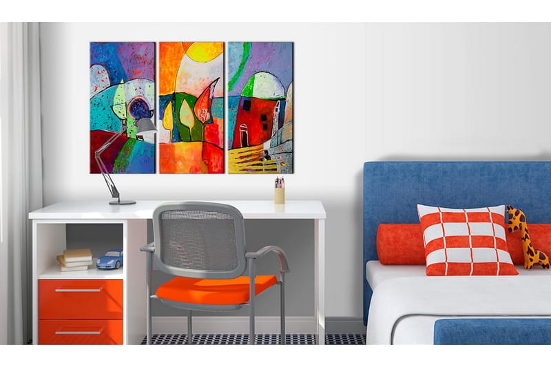 CANVASTAVLA Färgglatt landskap  120x80 cm - Artgeist sp. z o. o. - Inredning & dekor - Tavlor & konst - Canvastavla