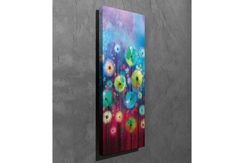 Canvastavla - Färgrik blomsteräng med abstrakta blommor - Blå / Grön / Röd - Inredning & dekor - Tavlor & konst - Canvastavla