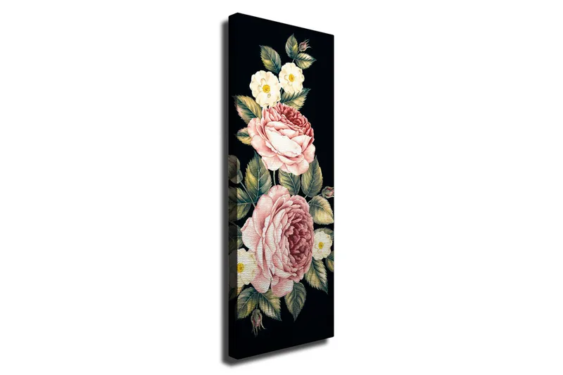 Canvastavla - Färgrik bukett av rosor och blommor - Rosa / Grön / Vit - Inredning & dekor - Tavlor & konst - Canvastavla