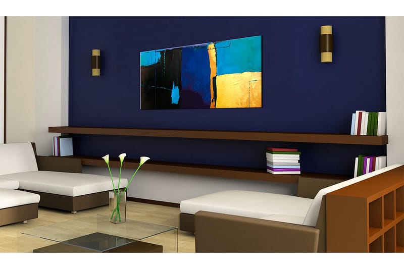 CANVASTAVLA Fascination den blåa färgen  100x40 cm - Artgeist sp. z o. o. - Inredning & dekor - Tavlor & konst - Canvastavla