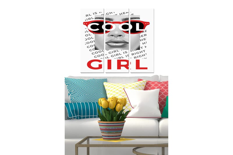 Canvastavla Fashion 3-pack Flerfärgad - 20x50 cm - Inredning & dekor - Tavlor & konst - Canvastavla