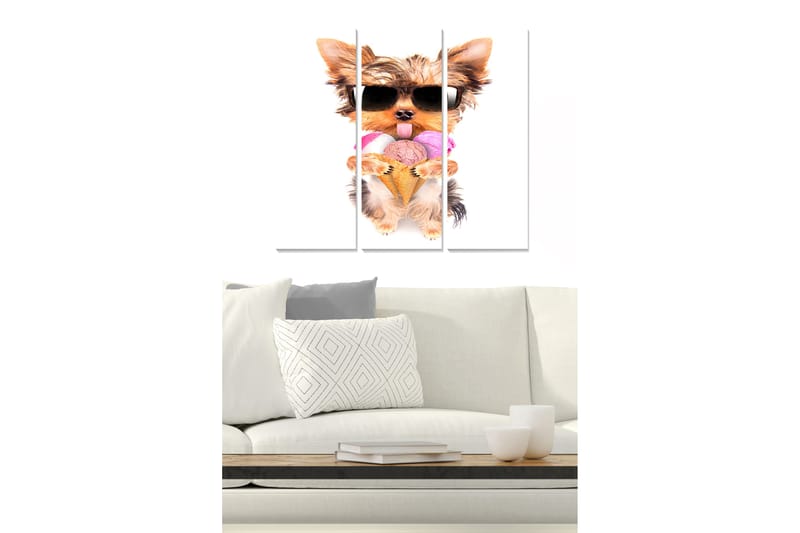 CANVASTAVLA Floral 3-pack Flerfärgad 20x50 cm - Inredning & dekor - Tavlor & konst - Canvastavla