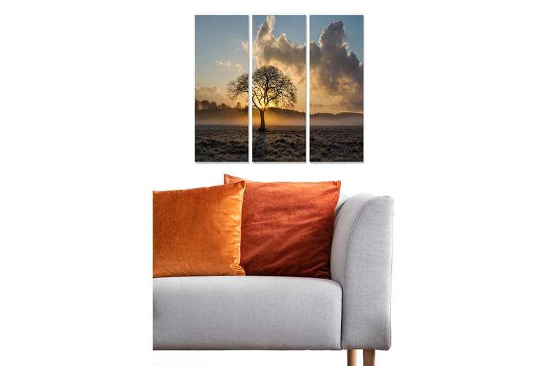 CANVASTAVLA Floral 3-pack Flerfärgad 20x50 cm - Inredning & dekor - Tavlor & konst - Canvastavla