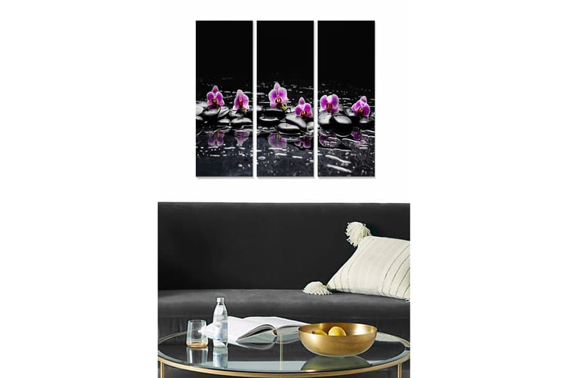 CANVASTAVLA Floral 3-pack Flerfärgad 20x50 cm - Inredning & dekor - Tavlor & konst - Canvastavla
