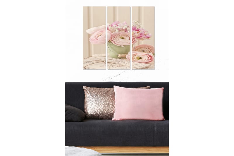 CANVASTAVLA Floral 3-pack Flerfärgad 20x50 cm - Inredning & dekor - Tavlor & konst - Canvastavla