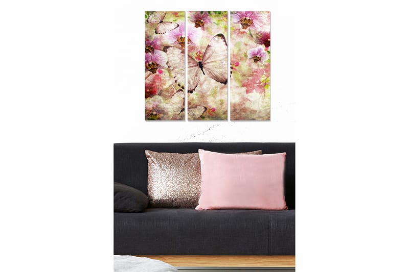 CANVASTAVLA Floral 3-pack Flerfärgad 20x50 cm - Inredning & dekor - Tavlor & konst - Canvastavla