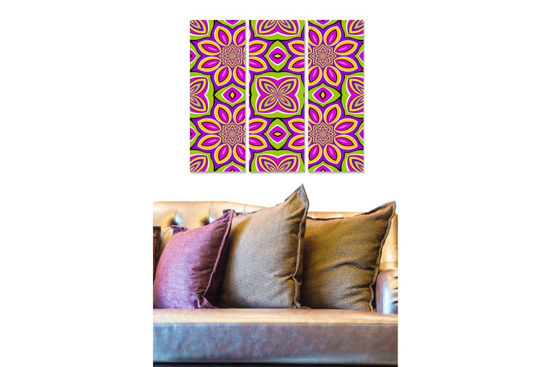 CANVASTAVLA Floral 3-pack Flerfärgad 20x50 cm - Inredning & dekor - Tavlor & konst - Canvastavla