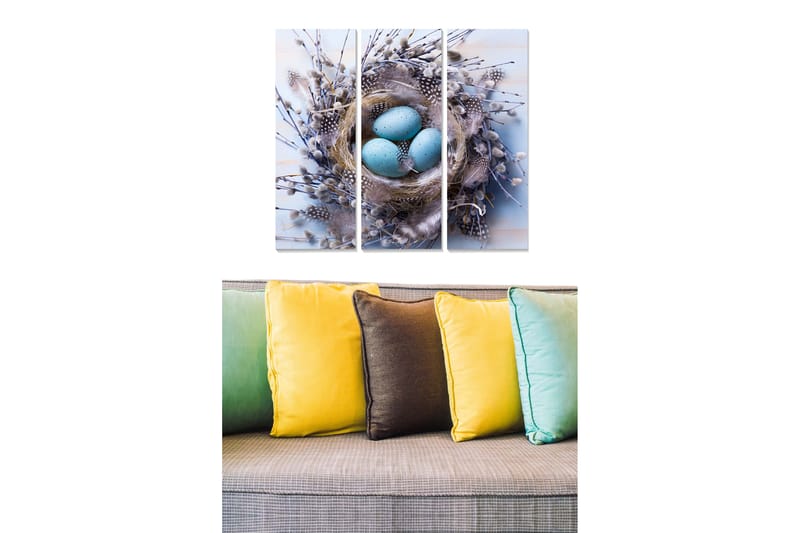 CANVASTAVLA Floral 3-pack Flerfärgad 20x50 cm - Inredning & dekor - Tavlor & konst - Canvastavla