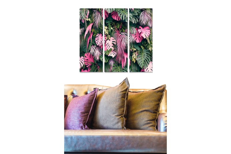 CANVASTAVLA Floral 3-pack Flerfärgad 20x50 cm - Inredning & dekor - Tavlor & konst - Canvastavla