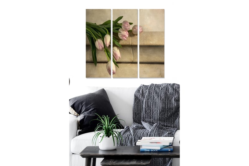 CANVASTAVLA Floral 3-pack Flerfärgad 20x50 cm - Inredning & dekor - Tavlor & konst - Canvastavla