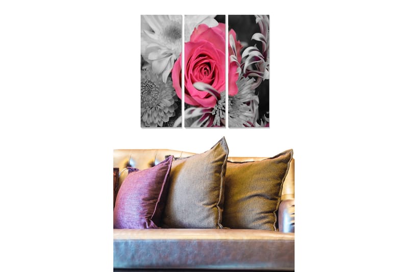 CANVASTAVLA Floral 3-pack Flerfärgad 20x50 cm - Inredning & dekor - Tavlor & konst - Canvastavla