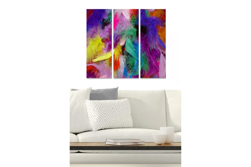 CANVASTAVLA Floral 3-pack Flerfärgad 20x50 cm - Inredning & dekor - Tavlor & konst - Canvastavla