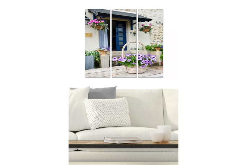 CANVASTAVLA Floral 3-pack Flerfärgad 20x50 cm - Inredning & dekor - Tavlor & konst - Canvastavla