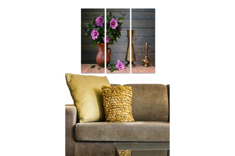 CANVASTAVLA Floral 3-pack Flerfärgad 20x50 cm - Inredning & dekor - Tavlor & konst - Canvastavla