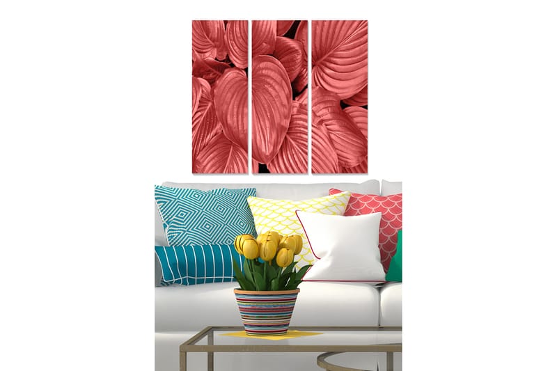 CANVASTAVLA Floral 3-pack Flerfärgad 20x50 cm - Inredning & dekor - Tavlor & konst - Canvastavla
