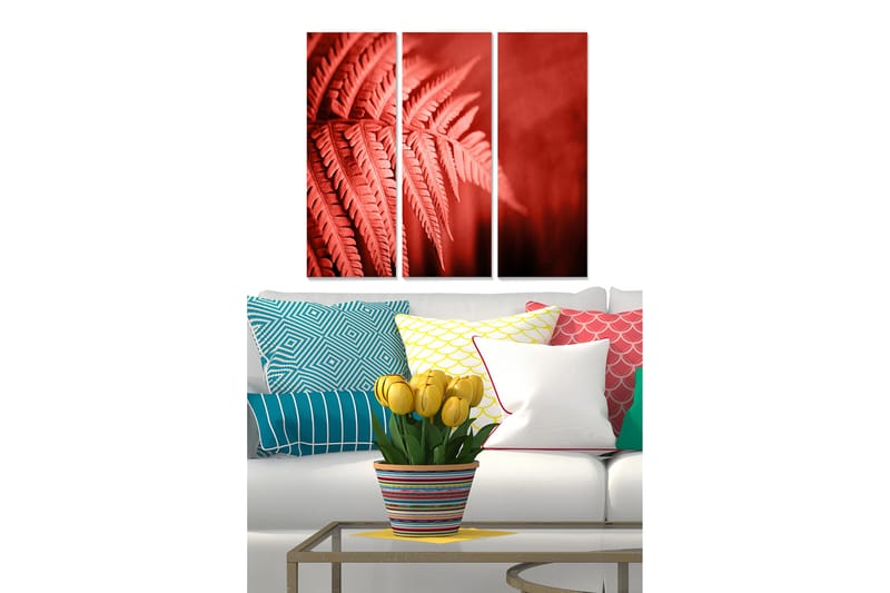 CANVASTAVLA Floral 3-pack Flerfärgad 20x50 cm - Inredning & dekor - Tavlor & konst - Canvastavla
