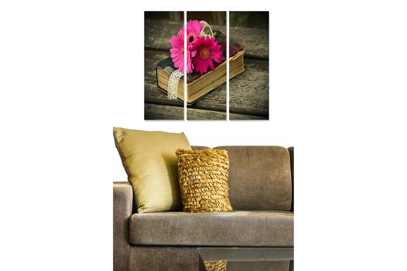 CANVASTAVLA Floral 3-pack Flerfärgad 20x50 cm - Inredning & dekor - Tavlor & konst - Canvastavla
