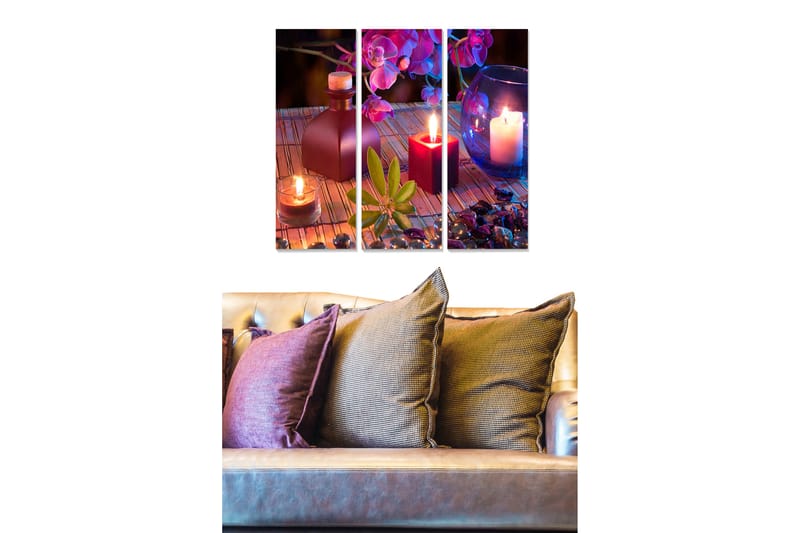 CANVASTAVLA Floral 3-pack Flerfärgad 20x50 cm - Inredning & dekor - Tavlor & konst - Canvastavla