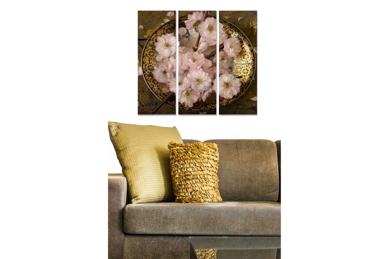 CANVASTAVLA Floral 3-pack Flerfärgad 20x50 cm - Inredning & dekor - Tavlor & konst - Canvastavla