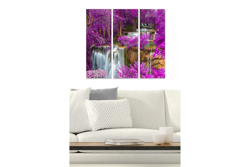CANVASTAVLA Floral 3-pack Flerfärgad 20x50 cm - Inredning & dekor - Tavlor & konst - Canvastavla