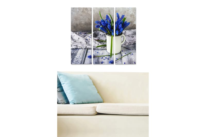 CANVASTAVLA Floral 3-pack Flerfärgad 20x50 cm - Inredning & dekor - Tavlor & konst - Canvastavla