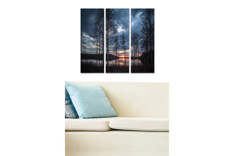 CANVASTAVLA Floral 3-pack Flerfärgad 20x50 cm - Inredning & dekor - Tavlor & konst - Canvastavla