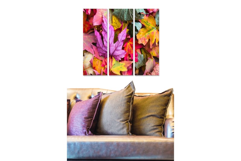 CANVASTAVLA Floral 3-pack Flerfärgad 20x50 cm - Canvastavla