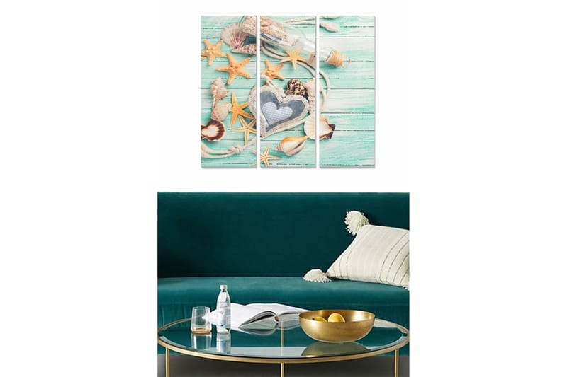CANVASTAVLA Floral 3-pack Flerfärgad 20x50 cm - Inredning & dekor - Tavlor & konst - Canvastavla