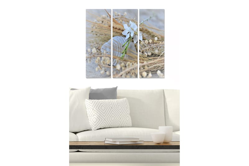 CANVASTAVLA Floral 3-pack Flerfärgad 20x50 cm - Inredning & dekor - Tavlor & konst - Canvastavla