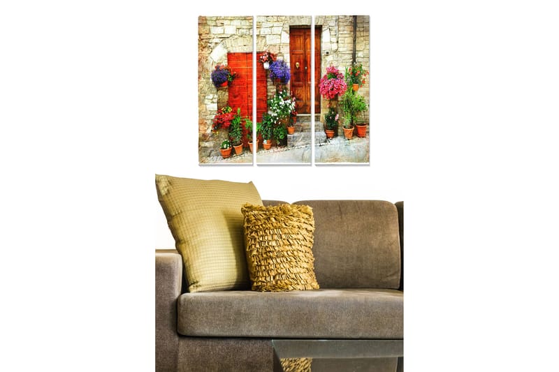 CANVASTAVLA Floral 3-pack Flerfärgad 20x50 cm - Inredning & dekor - Tavlor & konst - Canvastavla