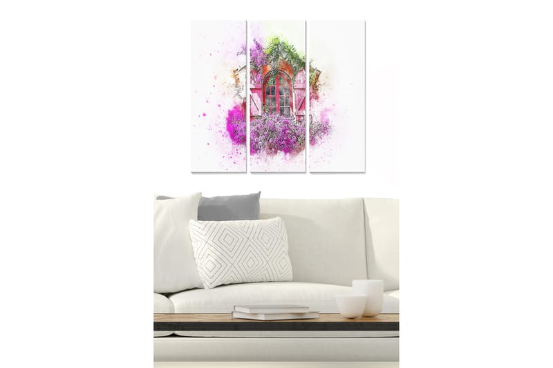 CANVASTAVLA Floral 3-pack Flerfärgad 20x50 cm - Inredning & dekor - Tavlor & konst - Canvastavla