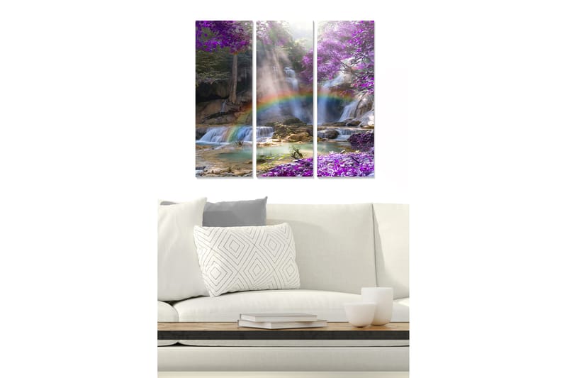 CANVASTAVLA Floral 3-pack Flerfärgad 20x50 cm - Inredning & dekor - Tavlor & konst - Canvastavla