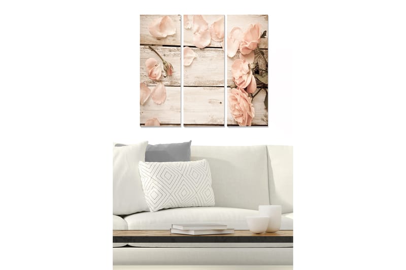 CANVASTAVLA Floral 3-pack Flerfärgad 20x50 cm - Inredning & dekor - Tavlor & konst - Canvastavla